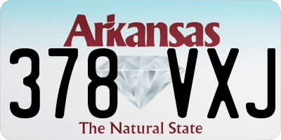 AR license plate 378VXJ
