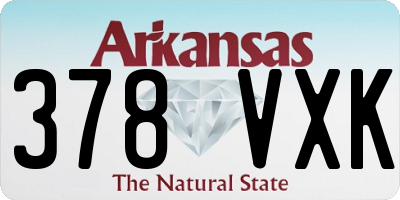 AR license plate 378VXK