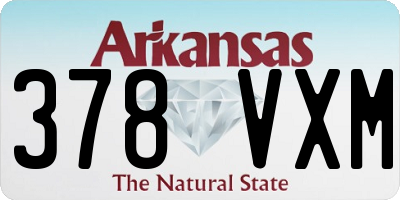 AR license plate 378VXM