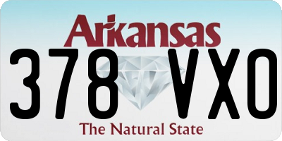 AR license plate 378VXO