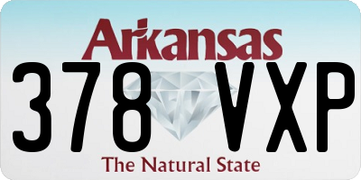 AR license plate 378VXP
