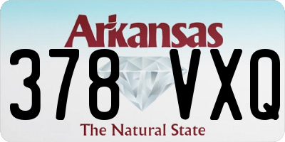 AR license plate 378VXQ