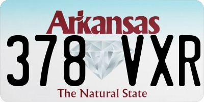 AR license plate 378VXR