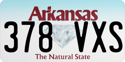 AR license plate 378VXS