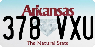 AR license plate 378VXU