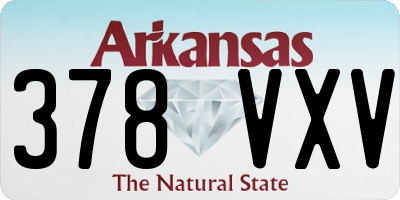 AR license plate 378VXV
