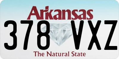 AR license plate 378VXZ