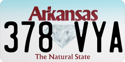 AR license plate 378VYA