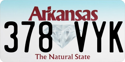 AR license plate 378VYK