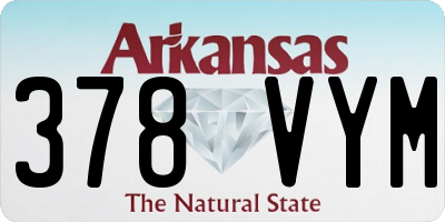 AR license plate 378VYM