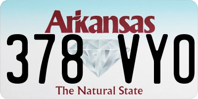 AR license plate 378VYO
