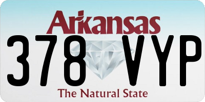 AR license plate 378VYP