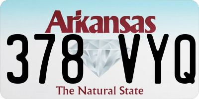 AR license plate 378VYQ