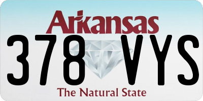 AR license plate 378VYS