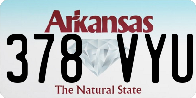 AR license plate 378VYU
