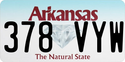 AR license plate 378VYW