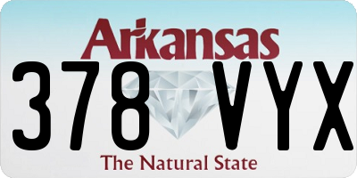 AR license plate 378VYX