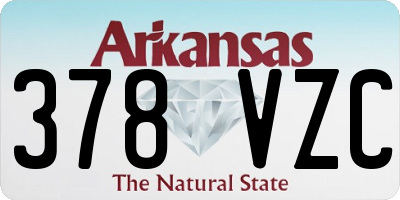 AR license plate 378VZC