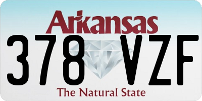 AR license plate 378VZF