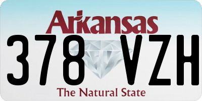 AR license plate 378VZH