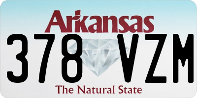 AR license plate 378VZM