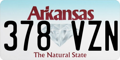 AR license plate 378VZN