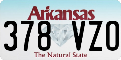 AR license plate 378VZO