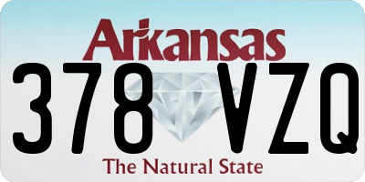 AR license plate 378VZQ