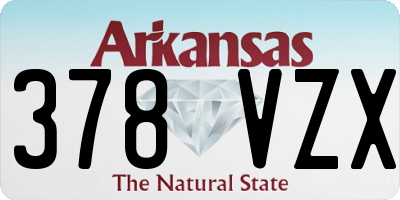 AR license plate 378VZX