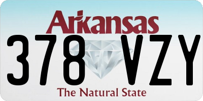 AR license plate 378VZY