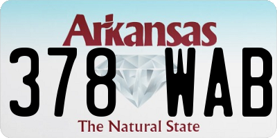 AR license plate 378WAB