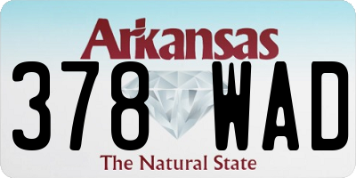 AR license plate 378WAD