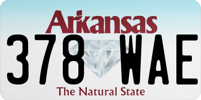 AR license plate 378WAE