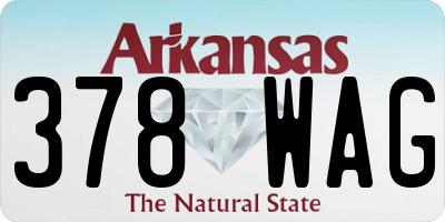 AR license plate 378WAG