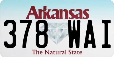 AR license plate 378WAI