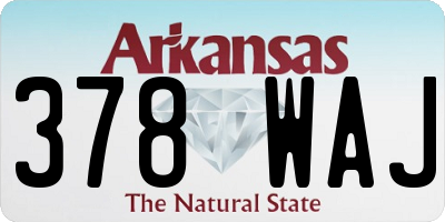 AR license plate 378WAJ