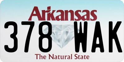 AR license plate 378WAK