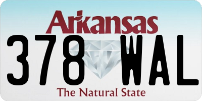 AR license plate 378WAL