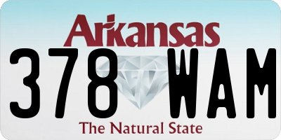 AR license plate 378WAM