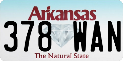 AR license plate 378WAN