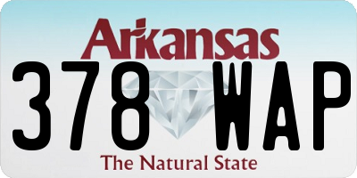 AR license plate 378WAP