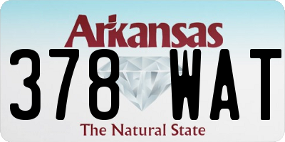 AR license plate 378WAT