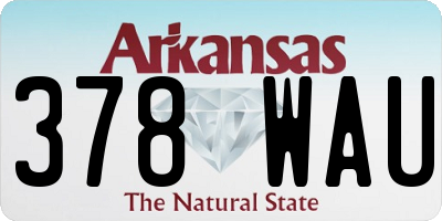AR license plate 378WAU