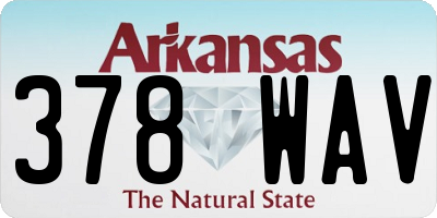 AR license plate 378WAV