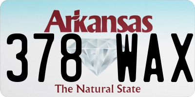 AR license plate 378WAX