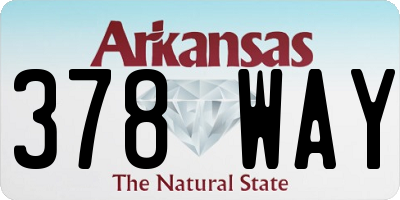 AR license plate 378WAY