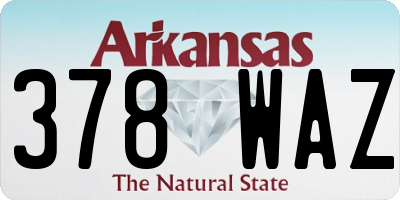 AR license plate 378WAZ