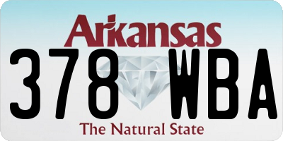 AR license plate 378WBA