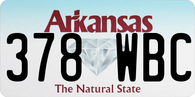 AR license plate 378WBC