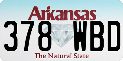 AR license plate 378WBD